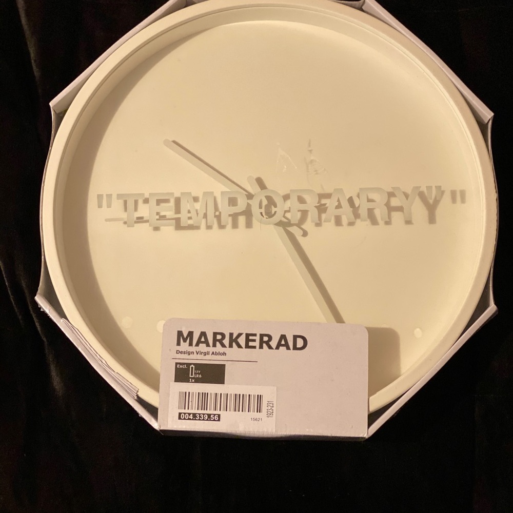 Virgil Abloh IKEA Markread Temporary Clock